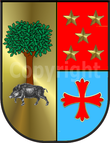 Escudo heraldico del apellido Abel, registrado.